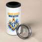 Prince Hall Freemasonry 4 in 1 Can Cooler Tumbler Square And Compass Letter G Watercolor Portrait Art