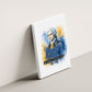 Prince Hall Freemasonry Canvas Wall Art Square And Compass Letter G Watercolor Portrait Art