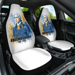 Prince Hall Freemasonry Car Seat Cover Square And Compass Letter G Watercolor Portrait Art