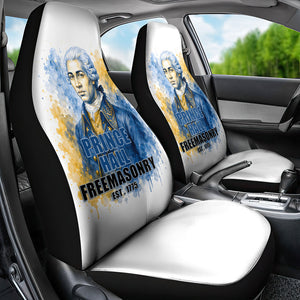 Prince Hall Freemasonry Car Seat Cover Square And Compass Letter G Watercolor Portrait Art