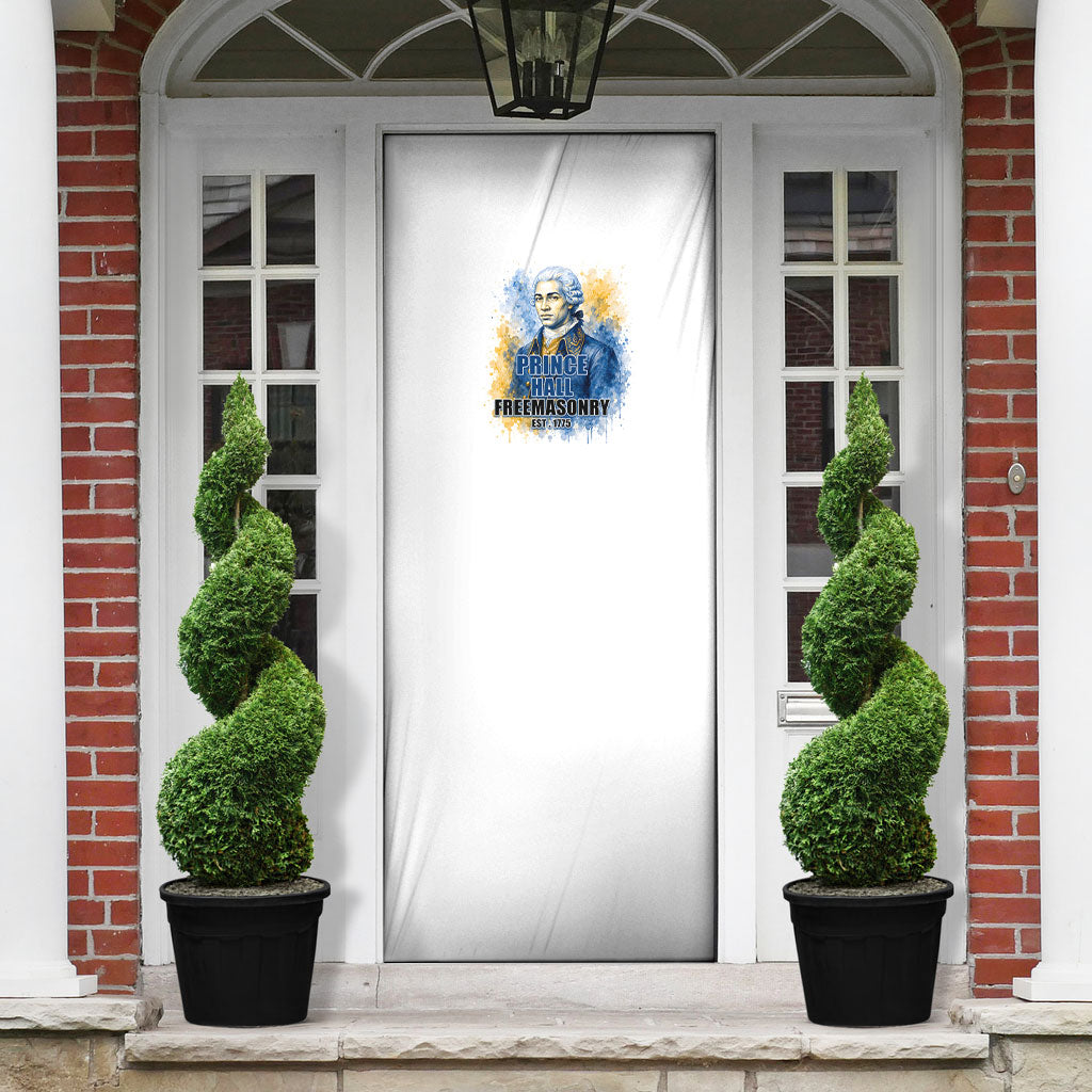 Prince Hall Freemasonry Door Cover Square And Compass Letter G Watercolor Portrait Art