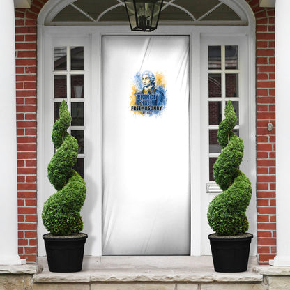 Prince Hall Freemasonry Door Cover Square And Compass Letter G Watercolor Portrait Art