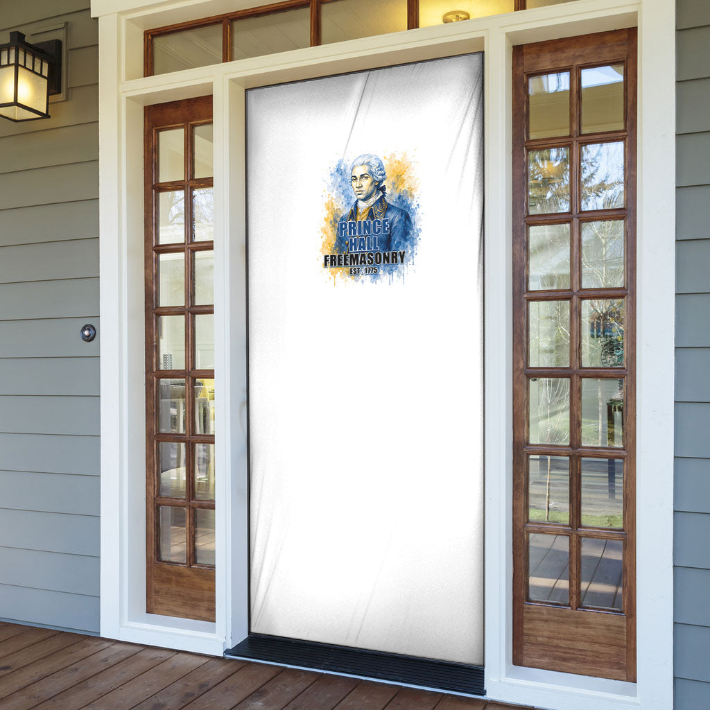Prince Hall Freemasonry Door Cover Square And Compass Letter G Watercolor Portrait Art