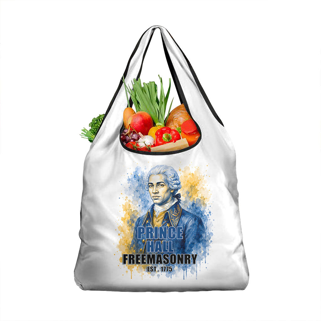 Prince Hall Freemasonry Grocery Bag Square And Compass Letter G Watercolor Portrait Art