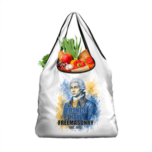 Prince Hall Freemasonry Grocery Bag Square And Compass Letter G Watercolor Portrait Art