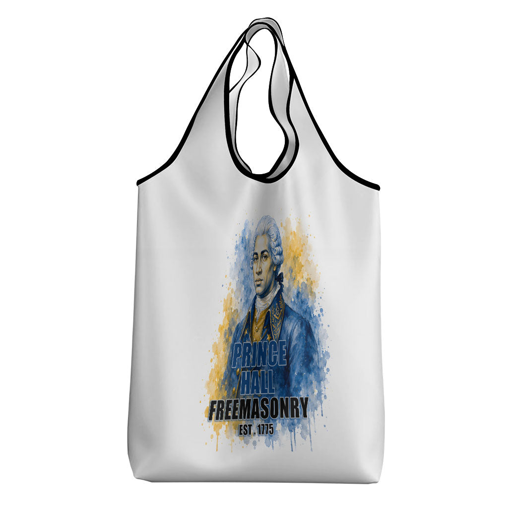 Prince Hall Freemasonry Grocery Bag Square And Compass Letter G Watercolor Portrait Art