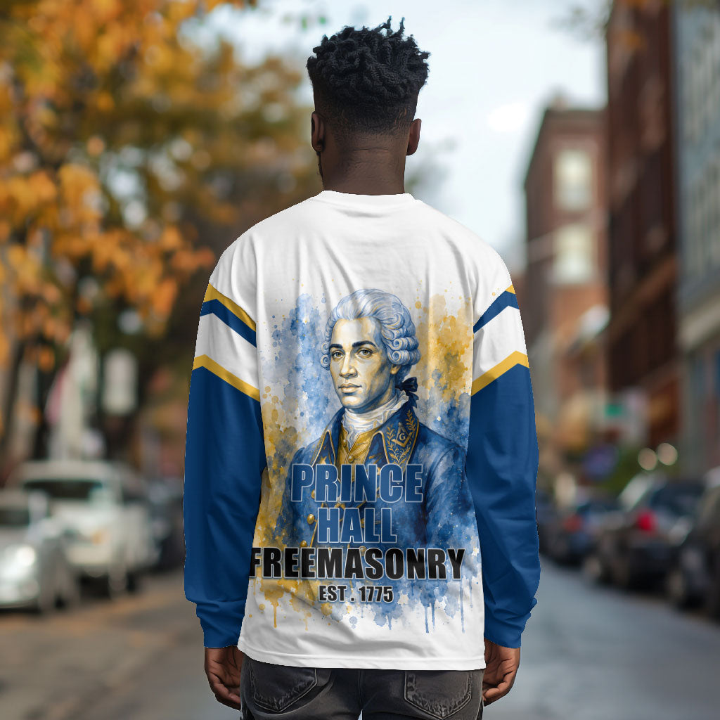 Prince Hall Freemasonry Long Sleeve Shirt Square And Compass Letter G Watercolor Portrait Art