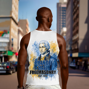 Prince Hall Freemasonry Men Tank Top Square And Compass Letter G Watercolor Portrait Art