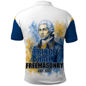 Prince Hall Freemasonry Polo Shirt Square And Compass Letter G Watercolor Portrait Art