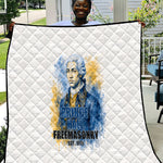 Prince Hall Freemasonry Quilt Square And Compass Letter G Watercolor Portrait Art