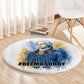 Prince Hall Freemasonry Round Carpet Square And Compass Letter G Watercolor Portrait Art