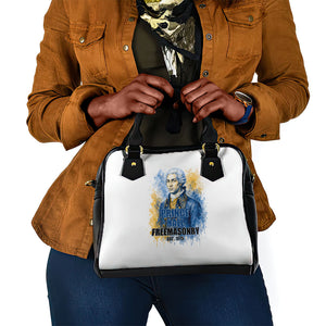 Prince Hall Freemasonry Shoulder Handbag Square And Compass Letter G Watercolor Portrait Art