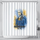 Prince Hall Freemasonry Shower Curtain Square And Compass Letter G Watercolor Portrait Art