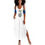 Prince Hall Freemasonry Summer Maxi Dress Square And Compass Letter G Watercolor Portrait Art