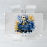 Prince Hall Freemasonry Tablecloth Square And Compass Letter G Watercolor Portrait Art