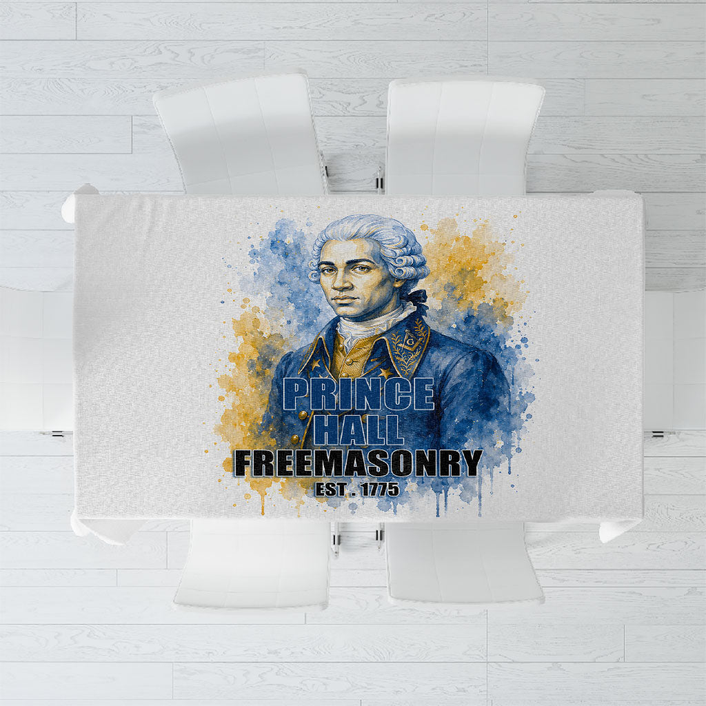 Prince Hall Freemasonry Tablecloth Square And Compass Letter G Watercolor Portrait Art