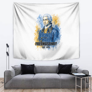 Prince Hall Freemasonry Tapestry Square And Compass Letter G Watercolor Portrait Art