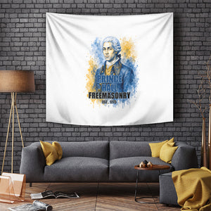 Prince Hall Freemasonry Tapestry Square And Compass Letter G Watercolor Portrait Art