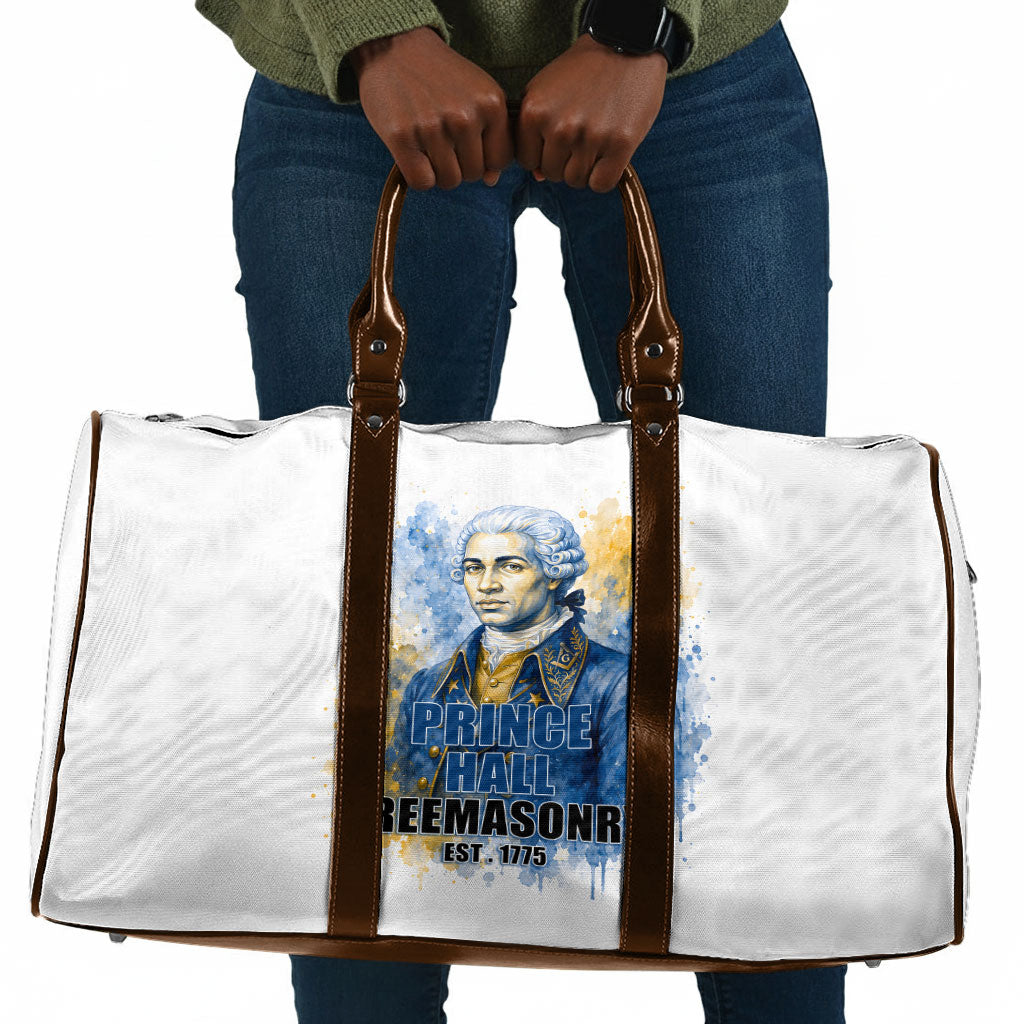 Prince Hall Freemasonry Travel Bag Square And Compass Letter G Watercolor Portrait Art