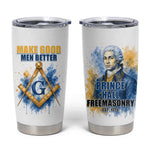 Prince Hall Freemasonry Tumbler Cup Square And Compass Letter G Watercolor Portrait Art