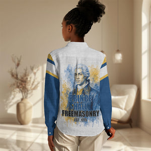 Prince Hall Freemasonry Women Casual Shirt Square And Compass Letter G Watercolor Portrait Art