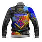 Prince Hall Freemasonry Baseball Jacket Colorful Graffiti Paint Splatter On Urban Stone Wall