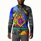 Prince Hall Freemasonry Button Sweatshirt Colorful Graffiti Paint Splatter On Urban Stone Wall