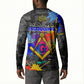 Prince Hall Freemasonry Button Sweatshirt Colorful Graffiti Paint Splatter On Urban Stone Wall