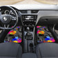 Prince Hall Freemasonry Car Mats Colorful Graffiti Paint Splatter On Urban Stone Wall