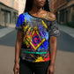 Prince Hall Freemasonry Cross Shoulder Shirt Colorful Graffiti Paint Splatter On Urban Stone Wall
