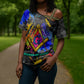 Prince Hall Freemasonry Cross Shoulder Shirt Colorful Graffiti Paint Splatter On Urban Stone Wall
