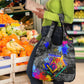 Prince Hall Freemasonry Grocery Bag Colorful Graffiti Paint Splatter On Urban Stone Wall