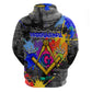 Prince Hall Freemasonry Hoodie Colorful Graffiti Paint Splatter On Urban Stone Wall