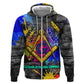 Prince Hall Freemasonry Hoodie Colorful Graffiti Paint Splatter On Urban Stone Wall