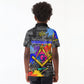 Prince Hall Freemasonry Kid Polo Shirt Colorful Graffiti Paint Splatter On Urban Stone Wall
