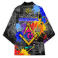 Prince Hall Freemasonry Kimono Colorful Graffiti Paint Splatter On Urban Stone Wall
