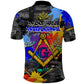 Prince Hall Freemasonry Polo Shirt Colorful Graffiti Paint Splatter On Urban Stone Wall