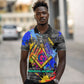 Prince Hall Freemasonry Polo Shirt Colorful Graffiti Paint Splatter On Urban Stone Wall