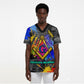 Prince Hall Freemasonry Scrub Top Colorful Graffiti Paint Splatter On Urban Stone Wall