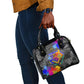 Prince Hall Freemasonry Shoulder Handbag Colorful Graffiti Paint Splatter On Urban Stone Wall