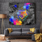 Prince Hall Freemasonry Tapestry Colorful Graffiti Paint Splatter On Urban Stone Wall