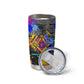 Prince Hall Freemasonry Tumbler Cup Colorful Graffiti Paint Splatter On Urban Stone Wall