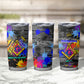 Prince Hall Freemasonry Tumbler Cup Colorful Graffiti Paint Splatter On Urban Stone Wall