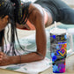 Prince Hall Freemasonry Tumbler With Handle Colorful Graffiti Paint Splatter On Urban Stone Wall