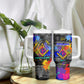 Prince Hall Freemasonry Tumbler With Handle Colorful Graffiti Paint Splatter On Urban Stone Wall