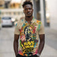 Martin Luther King Graffiti Afro Polo Shirt Colorful Spray Paint Quotes and Crown - African Pride