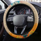 Martin Luther King Graffiti Afro Steering Wheel Cover Colorful Spray Paint Quotes and Crown - African Pride