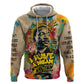 Martin Luther King Graffiti Afro Zip Hoodie Colorful Spray Paint Quotes and Crown - African Pride