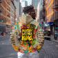 Martin Luther King Graffiti Afro Zip Hoodie Colorful Spray Paint Quotes and Crown - African Pride