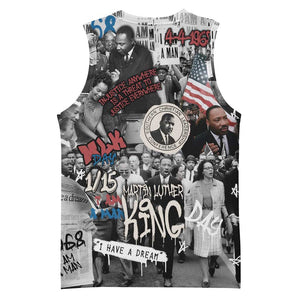 Martin Luther King Day Afro Basketball Jersey Civil Rights Leader - Classic American Street Graffiti TS04